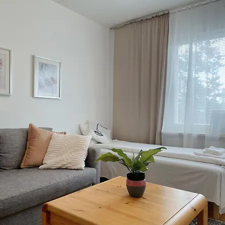 דירה 1br - Private Sauna & Balcony - Extra Single Bed *